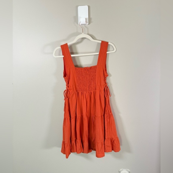 Lost + Wander • NWT Orange Miss Marmalade Tiered Mini Dress Sz XS Smocked - Picture 14 of 16